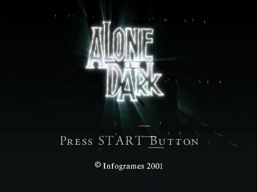 Alone in the Dark: The New Nightmare title screen for Sega Dreamcast